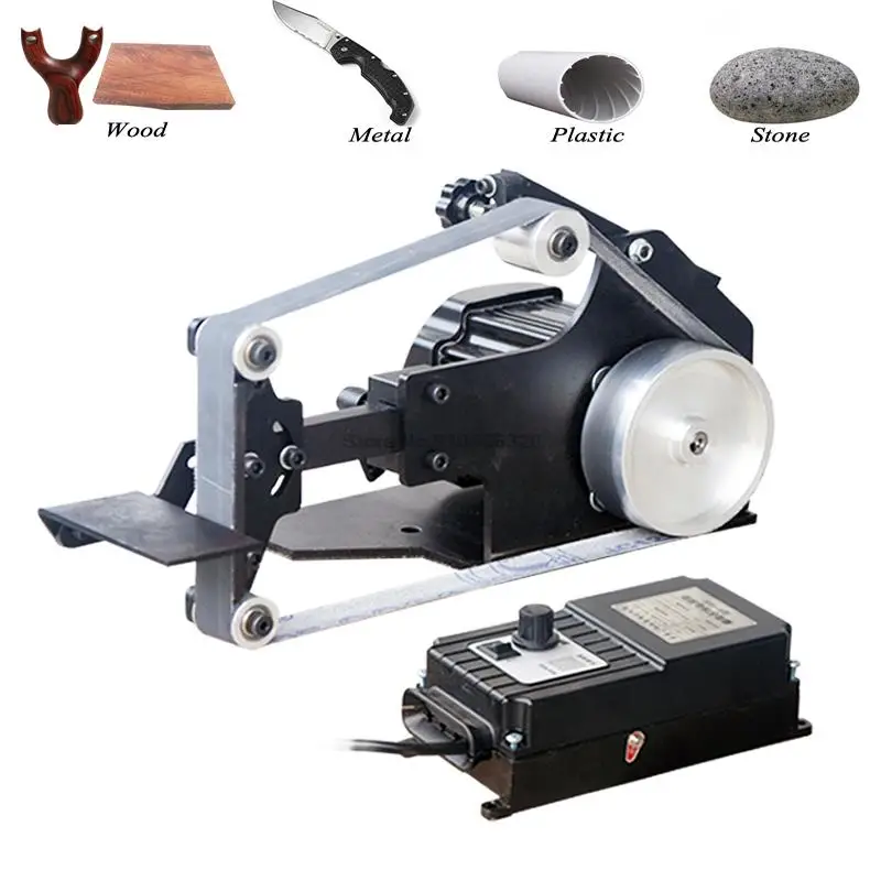 

762*25mm Brushless Belt Sander 800W Fixed Angle Sharpening Machine Got 6 Free Abrasive Belt Polishing Cutting Machine SD-762WS