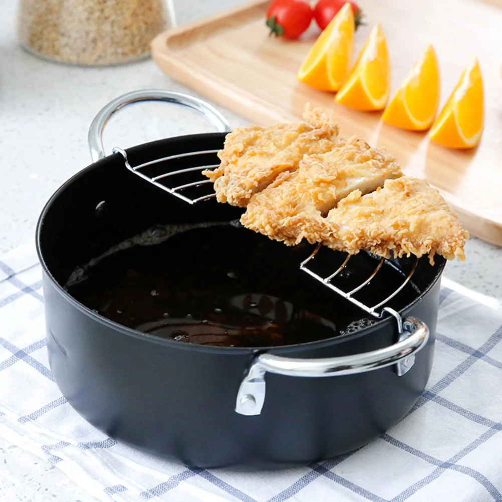 

1pc Multifunctional Deep Fryer 20Cm Detachable Frying Pot For Home Kitchen Use Gas Induction Electric Stove Iron Cookware