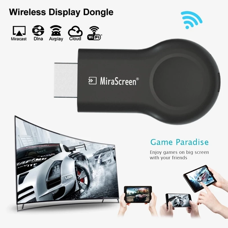 

Wireless Mirascreen E8 Miracast Wireless Mirror Same Screen 5G WIFI Display for iOS Android Dongle TV Stick for Chromecast