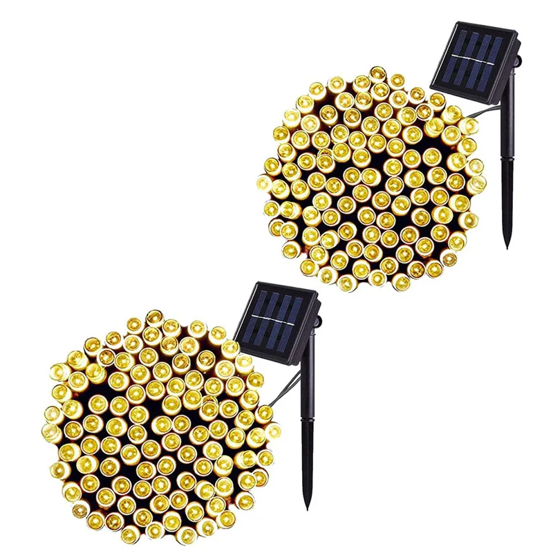 

Solar LED Fairy String Lights 8 Lighting Modes Twinkling Outdoor Waterproof Light Strip for Garden Party Tree Holiday Decoration