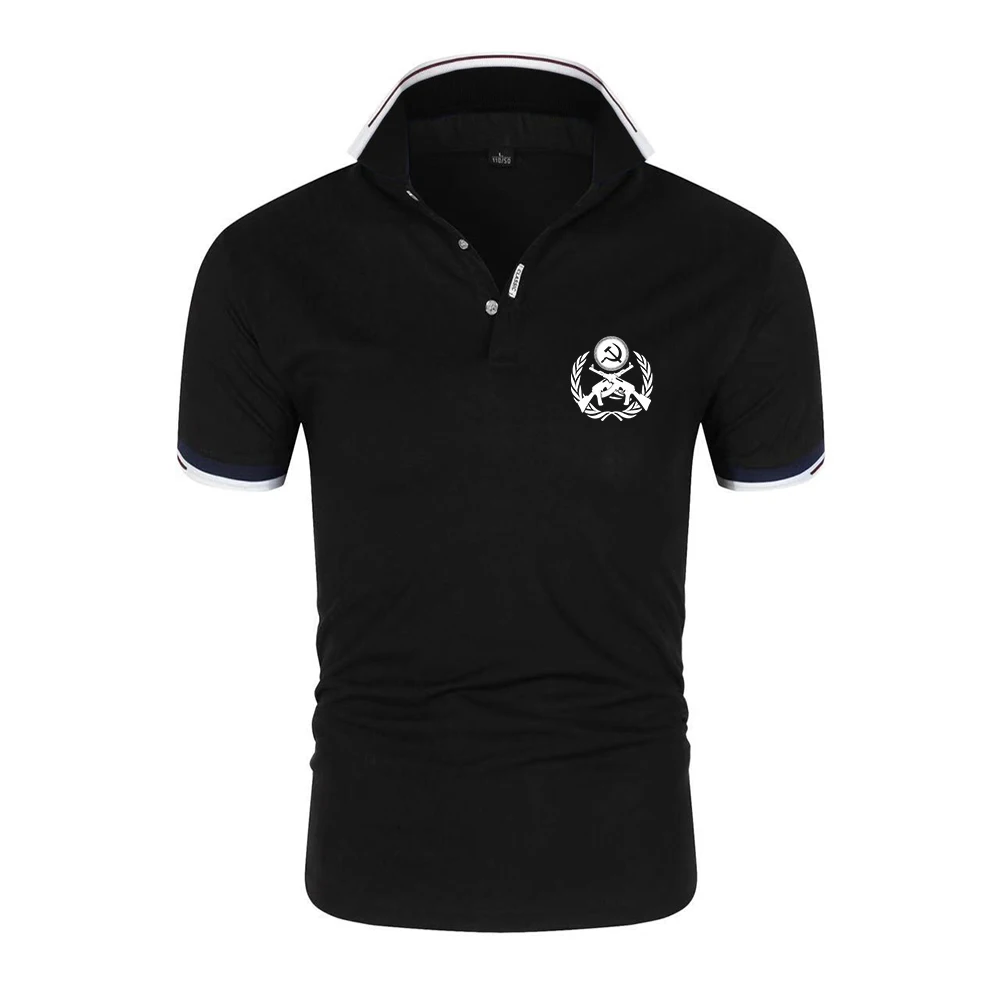 Camiseta Polo de Algodón de Seis Colores para Hombre, Estilo Vintage con Estampado AK47 de la URSS y la URSS, Nueva Colección de Verano 2026, Manga Corta, Corte Ajustado Informal