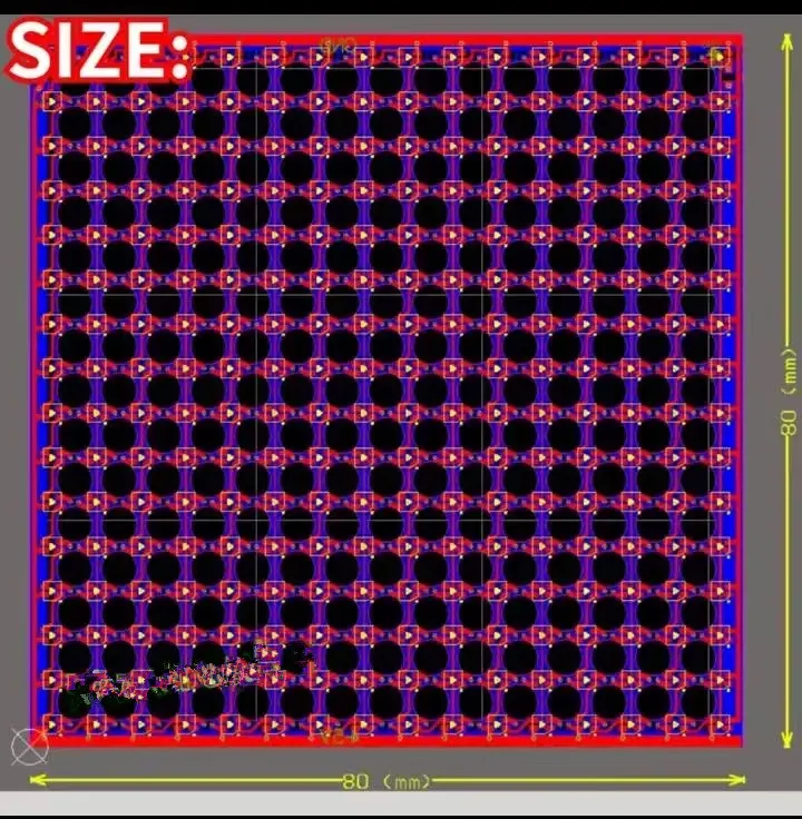 DC5V WS2812 LED Square Transparent Screen 80*80mm Full Color Programmable Dot Matrix 16*16 SPI Protocol 2020 Beads For LED Sign
