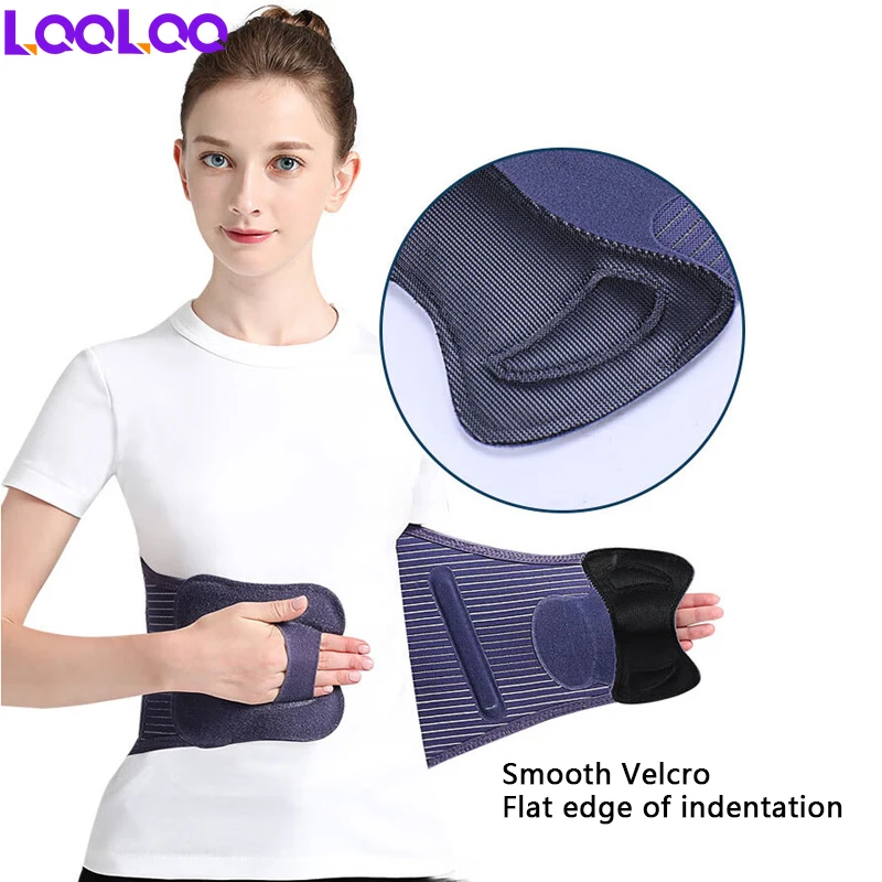 1Pcs Back Support Brace for Pain Relief of Back, Adjustable Lumbar Support with Spring Stabilizers, Mesh Waist Wrap for Injury