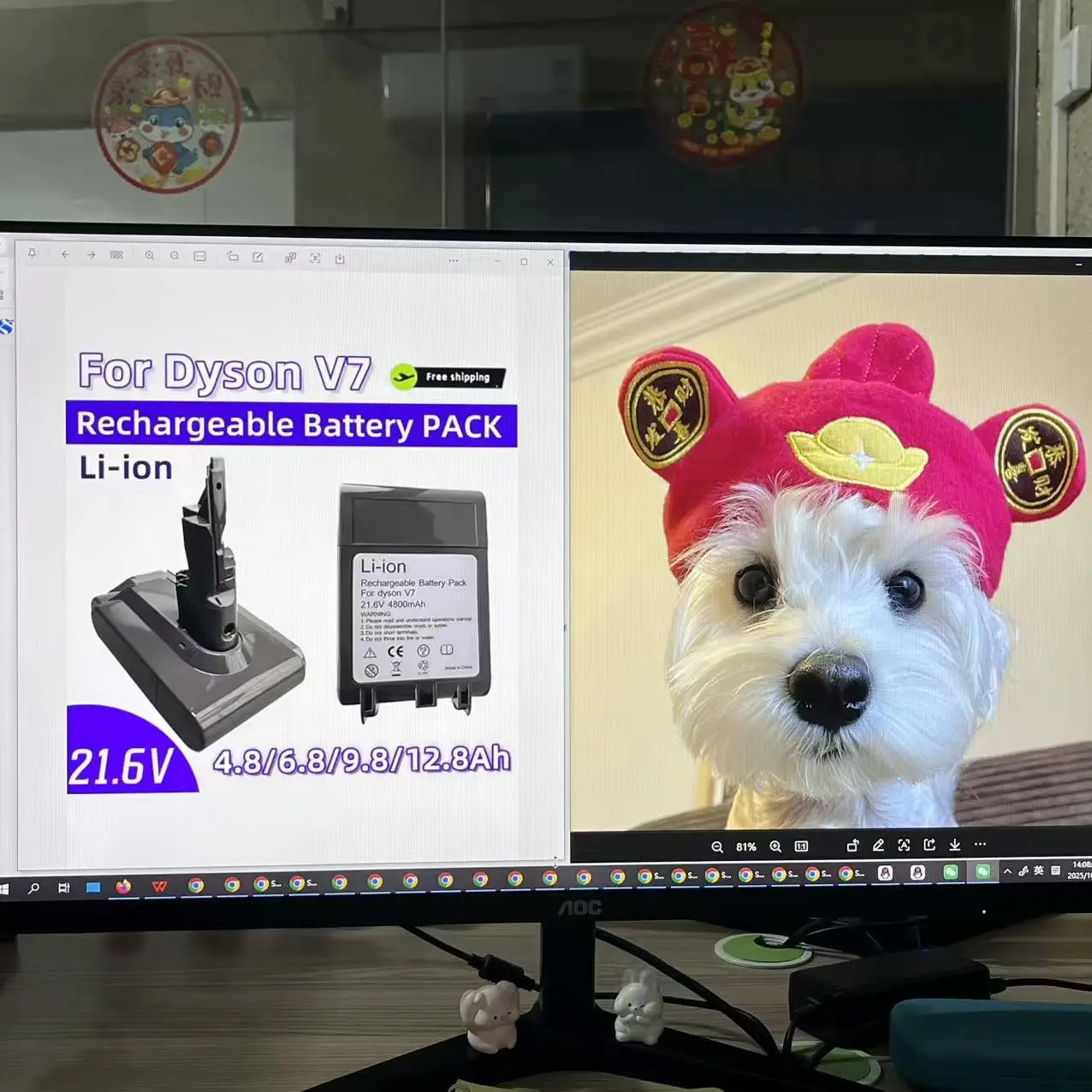 

best-seller V7 4.8/6.8/9.8/12.8Ah 21.6V Original Battery for Dyson V7 Motorhead Animal Absolute SV11 Battery DE FR RU 2025