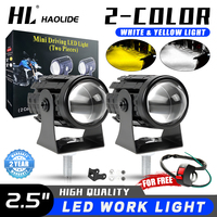 HL LED Motorcycle Spotlight With Switch 2PCS Super Bright Motorcycle LED Explorers Headlight Projector Fisheye Lens 12V 24V