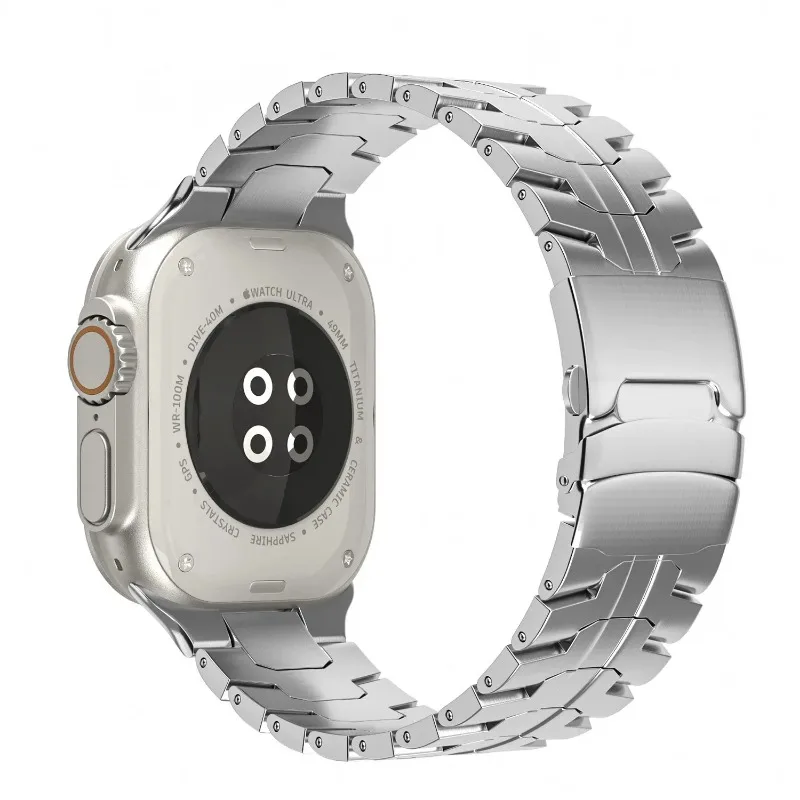 Tytanowo-metalowy pasek do Apple Watch Ultra 2 49mm Series 10 46mm 42mm Akcesoria opaska na nadgarstek iWatch 9 8 7 SE 6 5 45 44 41 40mm