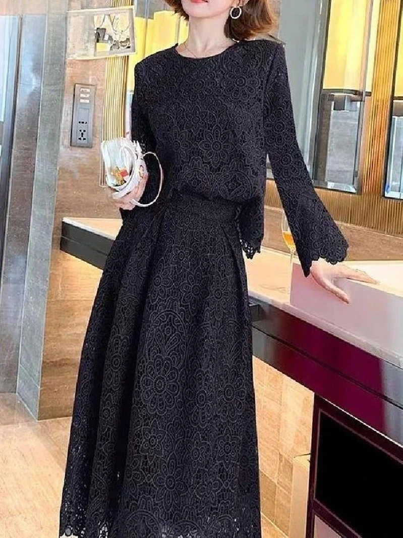 debut-du-printemps-faion-haut-de-gamme-rond-ne-bell-sve-dentelle-irt-ensemble-jupe-f-femme-avec-jupe-evasee-et-haut-en-dentelle