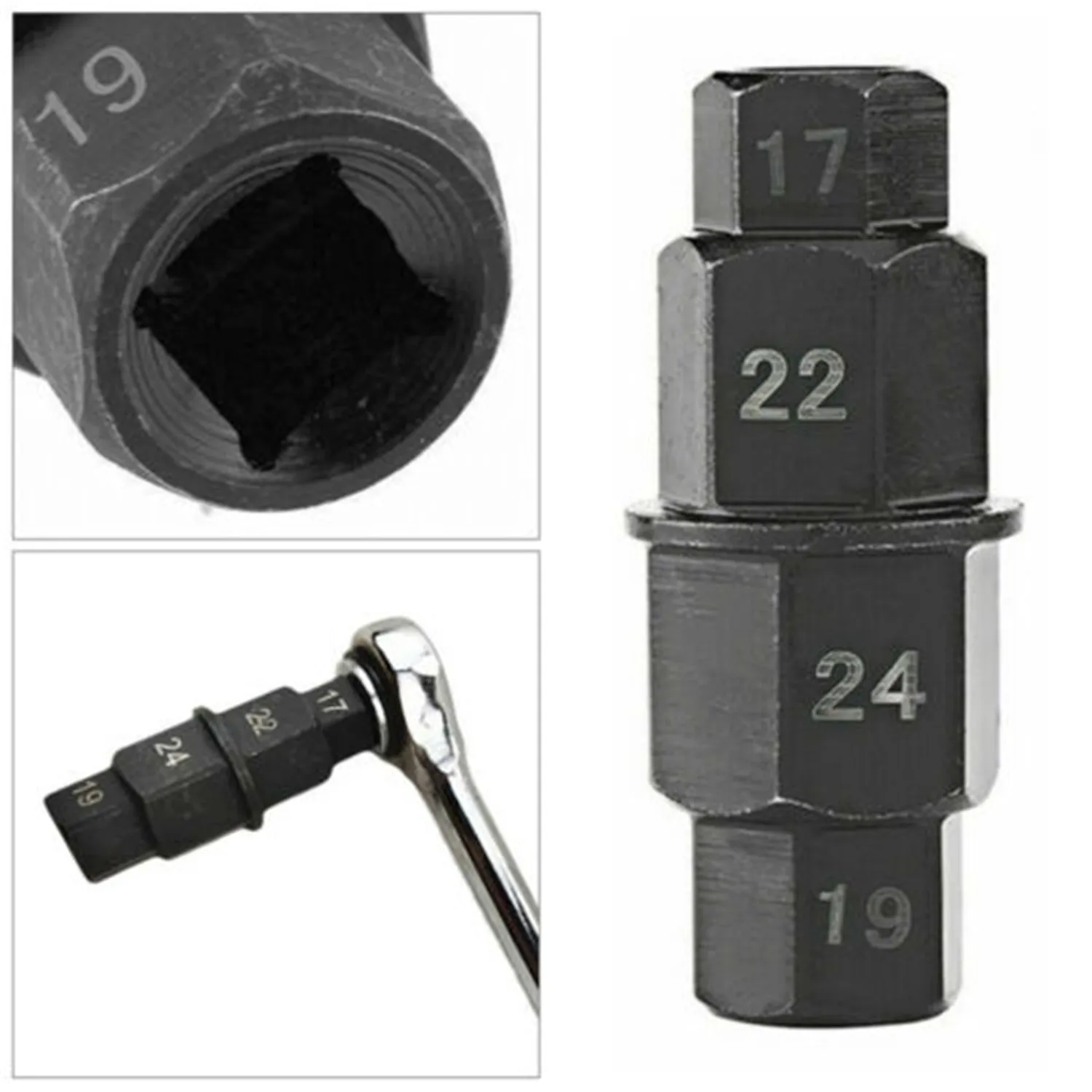 1pc Motorcycle Front Rear Wheel Axle Spindle Tool Hex Key Socket 17 19 22 24mm Motorcycles Accessories Parts