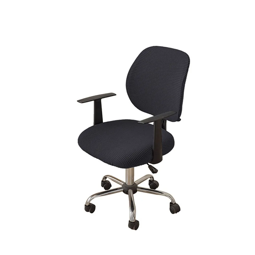 Durable Corn Grain Computer Split Seat Cover Solid Color Elastic Chair Seat Covers Thicken Washable Seat Protector Office
