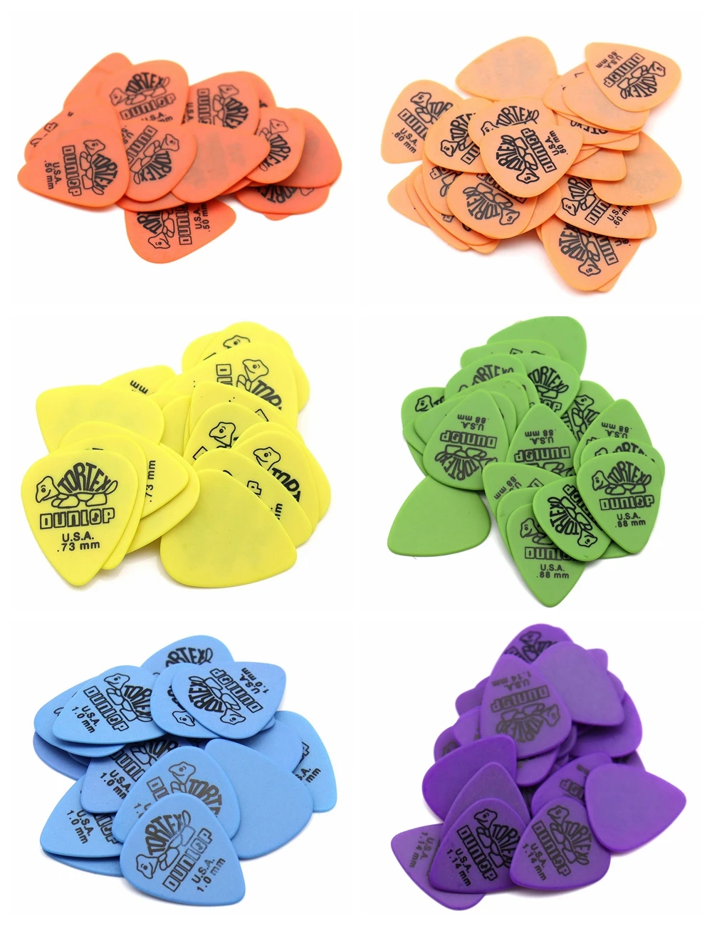 50pcs Guitar Picks Guitar Plectrum Electric Guitar Pick Accessories Thickness 0.5mm,0.6mm,0.73mm,0.88mm,1.0mm,1.14mm