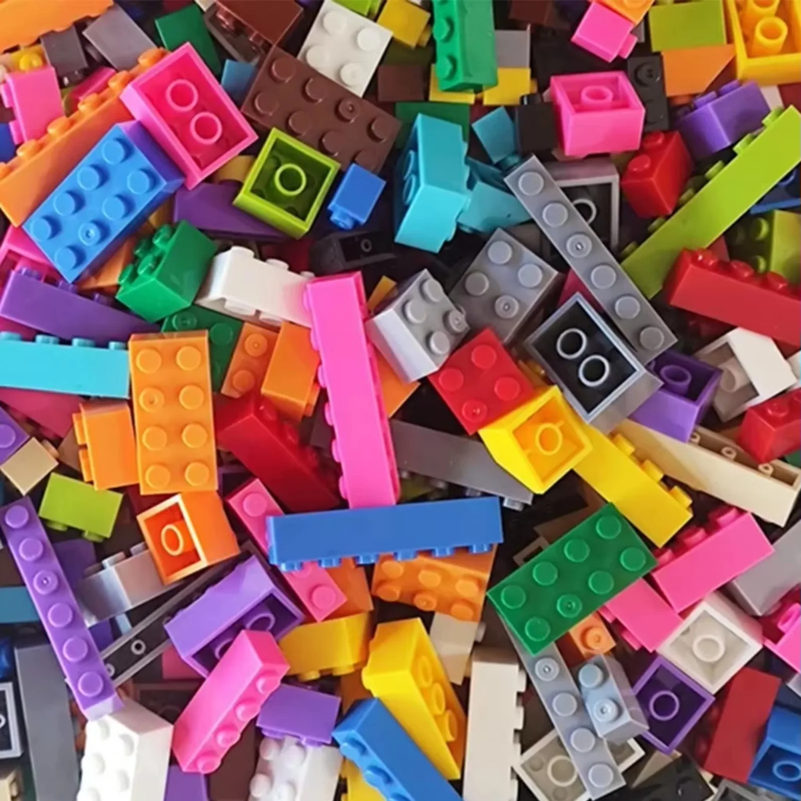 Set sfuso di blocchi di piccole particelle, mattoni in plastica ABS ad alta precisione per giocattoli STEM creativi (colori casuali)