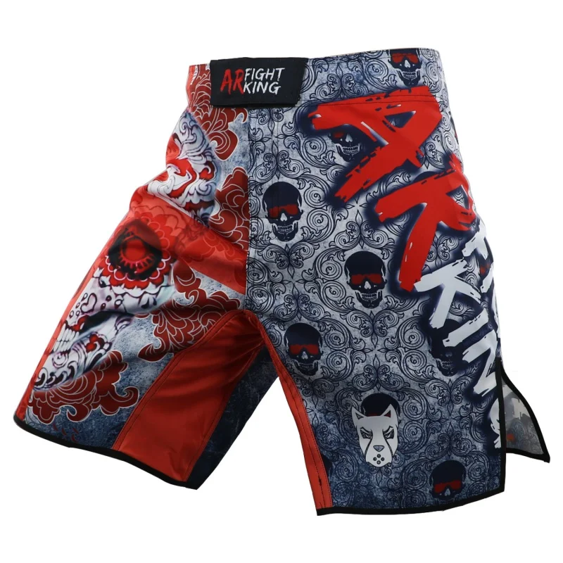 MMA Fight Sports Short Pants Comprehensive Fighting Training Beach Fitness Jiu Jitsu Skull Muscle Running Muay Thai