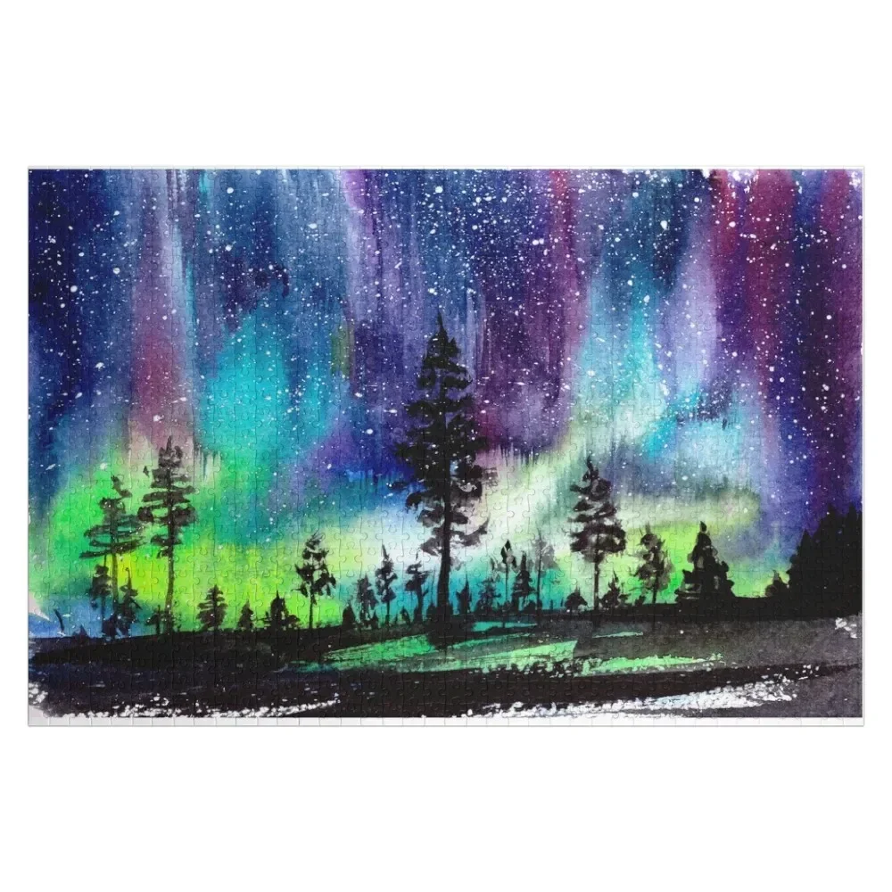 

Northern Lights Aurora Borealis Jigsaw Puzzle Wooden Animal Custom Gifts Personalised Toys Personalised Puzzle