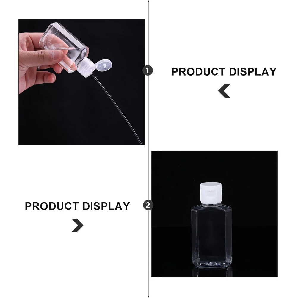 25 garrafas de gel de sabão de mão dos pces plástico recarregável à prova de vazamento recipientes de viagem garrafas de amostra portáteis para loção shampoo sabão