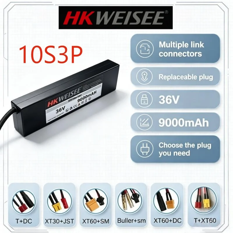 Original power battery 36V  10s3p Lithium Battery Pack 48v 9000mAh 12000mAh  for Citycoco Motorized Scooter Batteries
