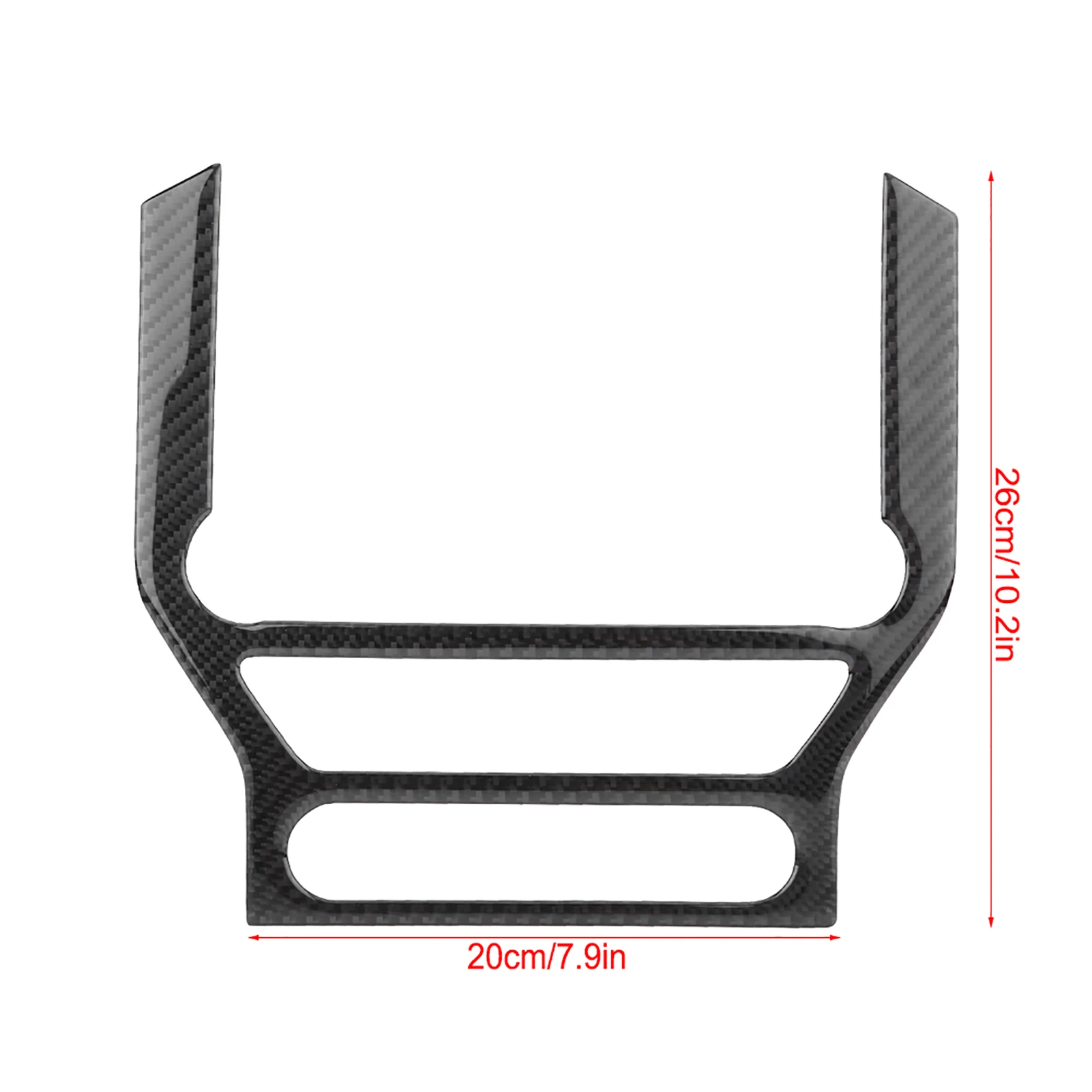 Panel de consola central Multimedia de fibra de carbono, pegatina embellecedora decorativa para Ford Mustang 2015 ‑ 2020