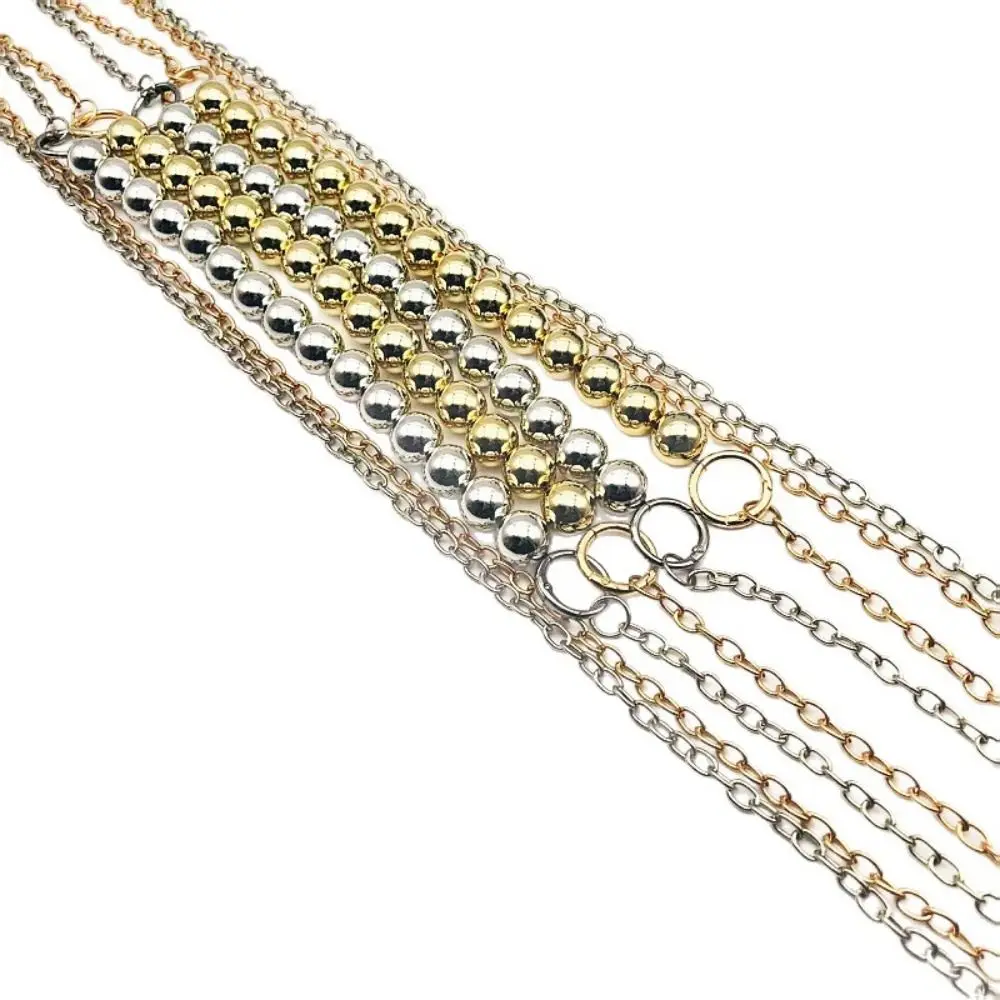Electroplated Handbag Chain Strap Detachable Versatile Crossbody Shoulder Strap Elegant Handmade Bead Handbag Chain Hardware