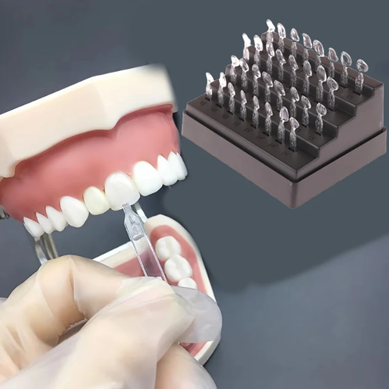 32pcs/set Dental Veneer Mould Kit Dental Direct Composite Venner System Composite Resin Mold Light Cure AnteriorTeeth Mould