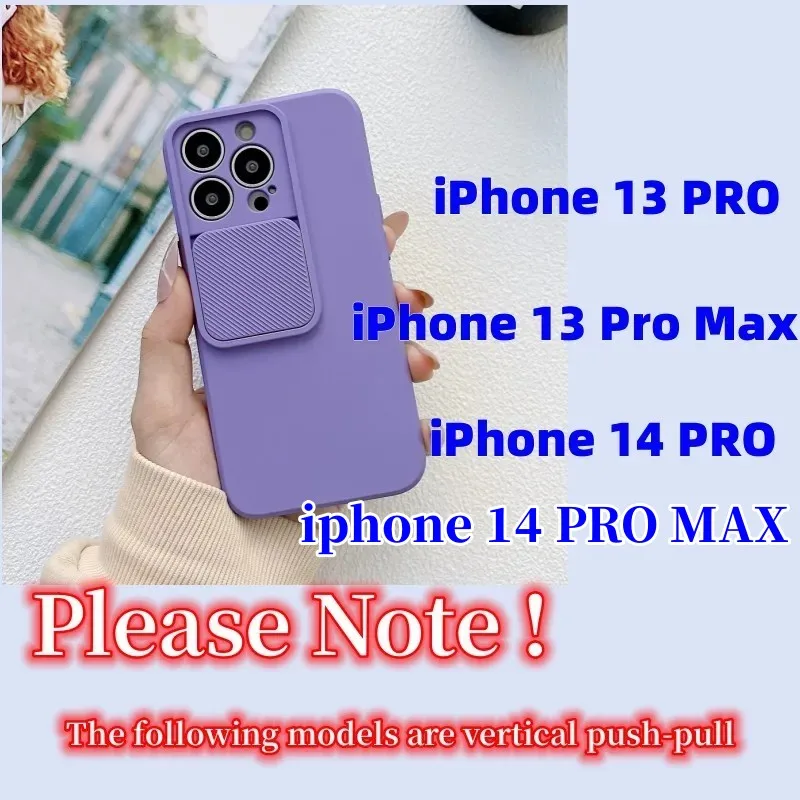 Camera Lens Protection Liquid Silicone Case on For iPhone 11 12 Pro Max 8 7 6 Plus Xr Xs Max X 14 13 15 Lens push and Pull Cover