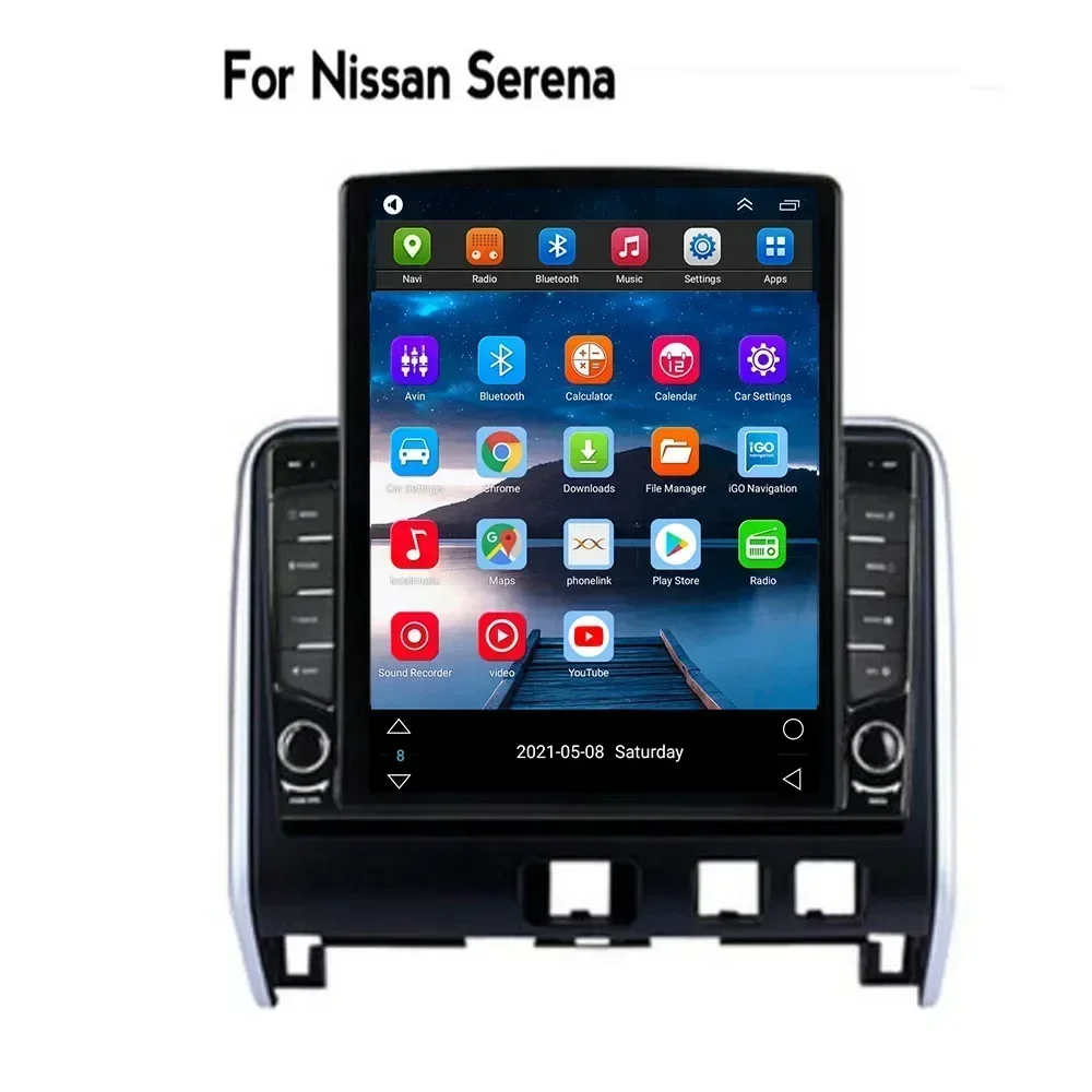 For Tesla Style 2 Din Android 13 Car Radio For Nissan Serena 5 V C27 2016-2035 Multimedia Video Player GPS Stereo Carplay RDS