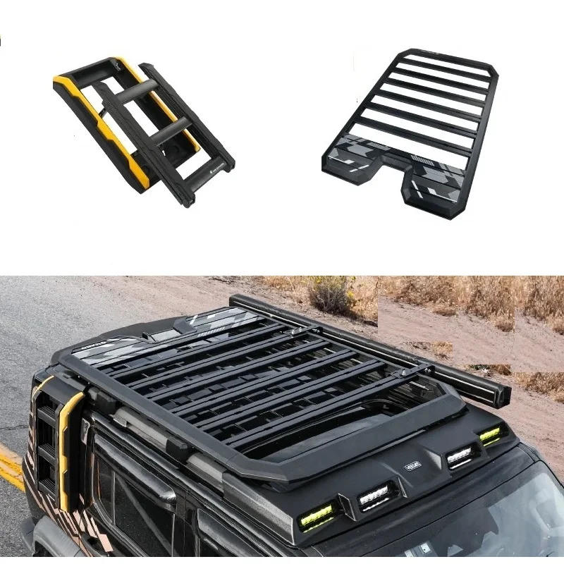 Best-selling 2-piece Explorer Set Extendable Side Ladder Cargo Rack Suitable For GWM Tank 300 Body Kit