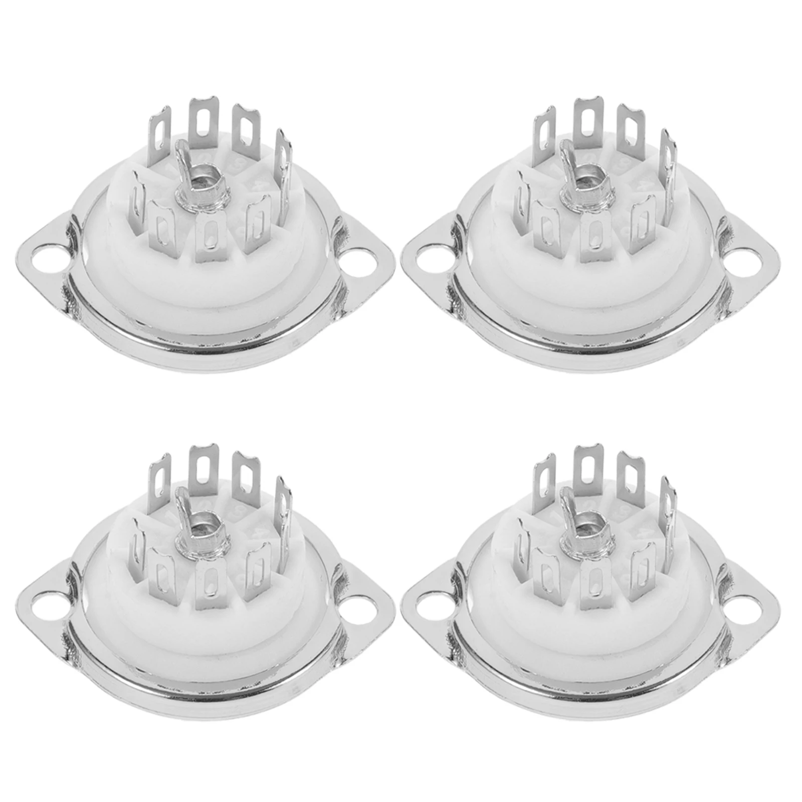 

4 Pcs Equipment Electronic Tube Holder Ceramic Vacuum Socket Audio Accessory Removal