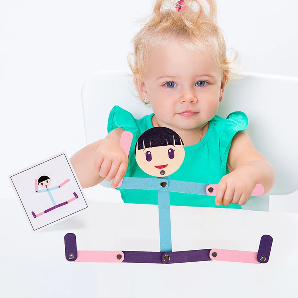 Montessori Pose-Matching Stick Figure Game – detail image 15