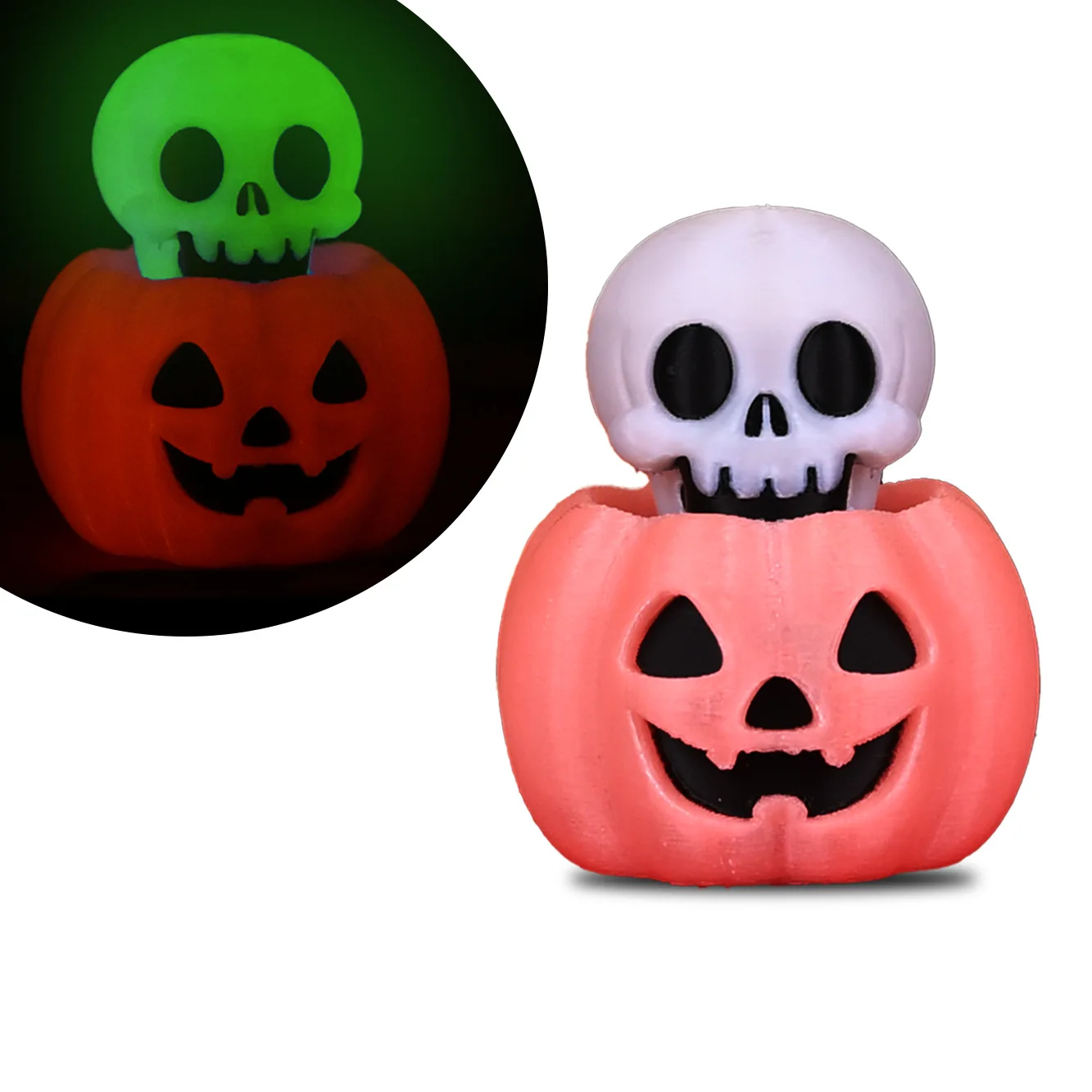 Świecące w ciemności Halloweenowe zabawki antystresowe: mięciutka dynia, duch, fluorescencyjna czaszka, szkielet, piłka antystresowa do ściskania, horror, fidget.
