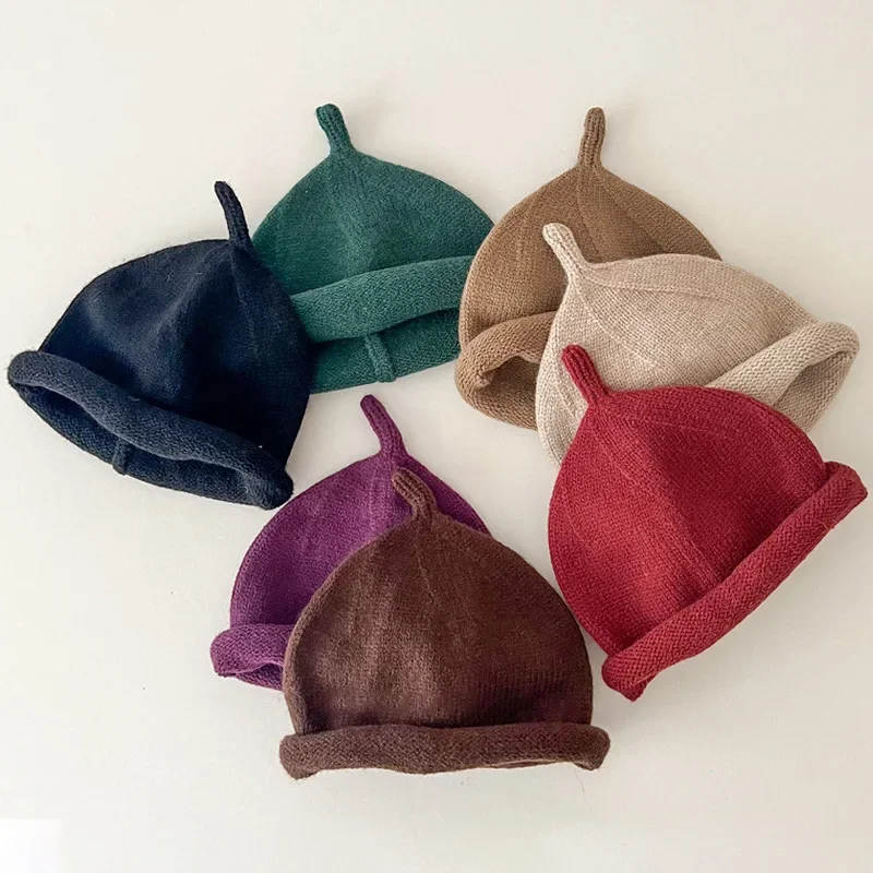 

Kids Winter Hats for Newborn Boys Crochet Bonnet Toddler Girl Cap Children Baby Photography Props Boy Accessories Warm Stuffs