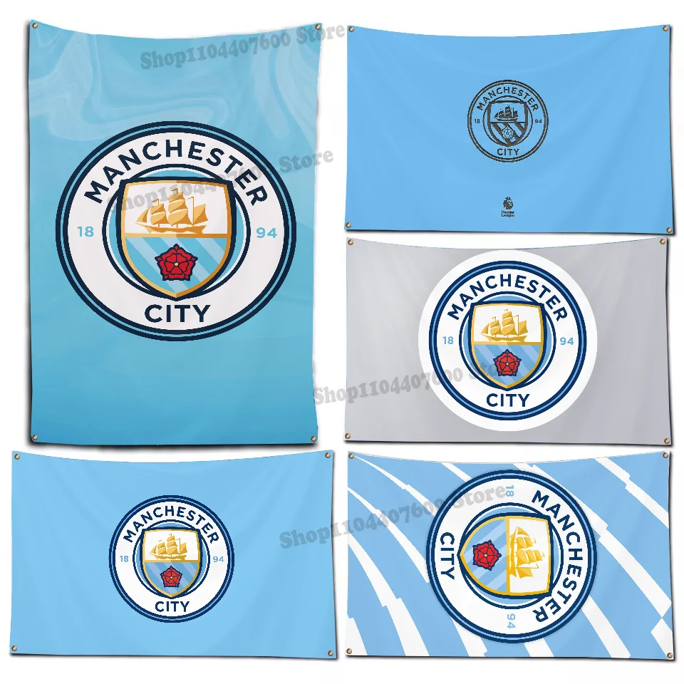 F-Football Living M-Manchesters C-City Flag Funny Flags Room Decor Home & Garden Wall Flag Workshop Flags for Rooms Outdoor