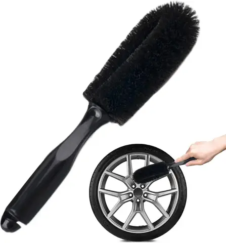 कार डिटेलिंग व्हील और टायर ब्रश, कार पहियों के लिए सॉफ्ट रिम क्लीनर ब्रश, लंबा एर्गोनोमिक हैंडल। 10 best sales पहिया क्लीनर - №7