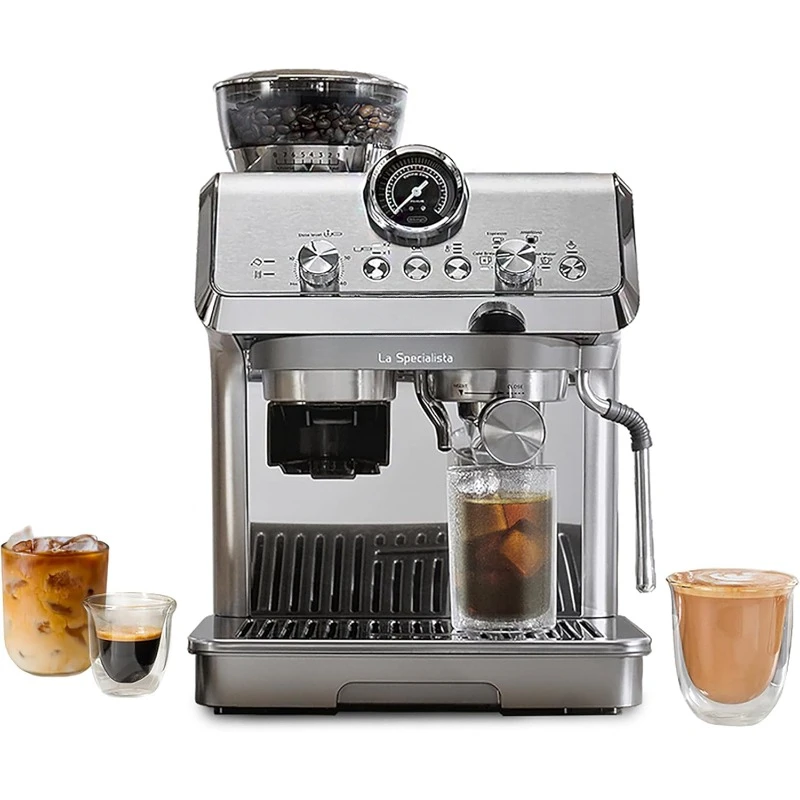 La Specialista Arte Evo Espresso Machine with Cold Brew, Manual Milk Frother, Barista Kit for Latte ,Built-in Grinder, EC9255M