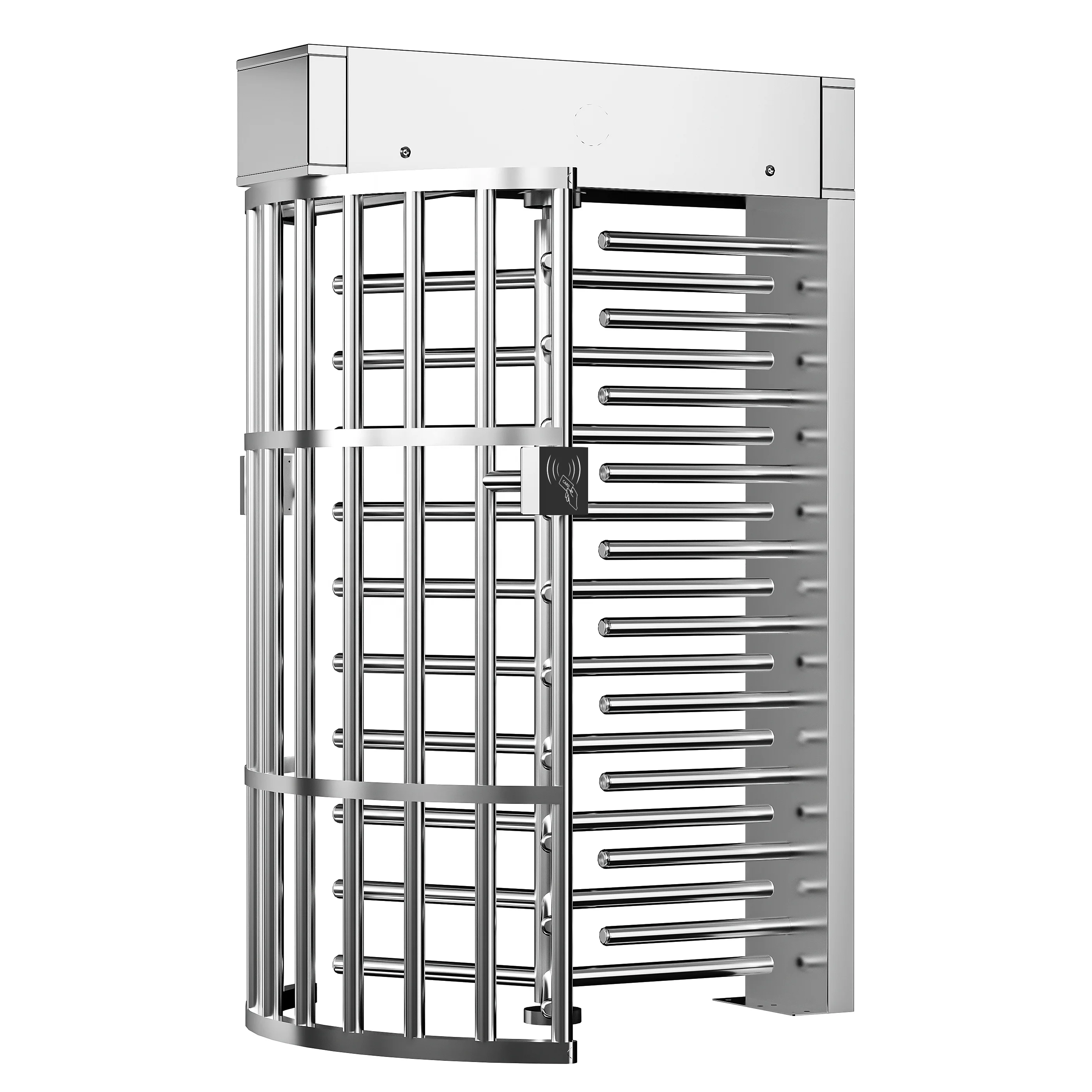 Semi Automatic Full Height Revolving Turnstile Gate With Access Control System Full Height Turnstile Terminal