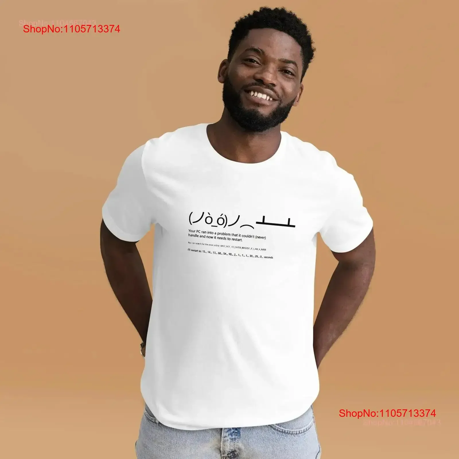 Table flip windows unisex short sleeve T Shirt computer meme vintage Washed fashion Slightly Casual Unisex designer clothes