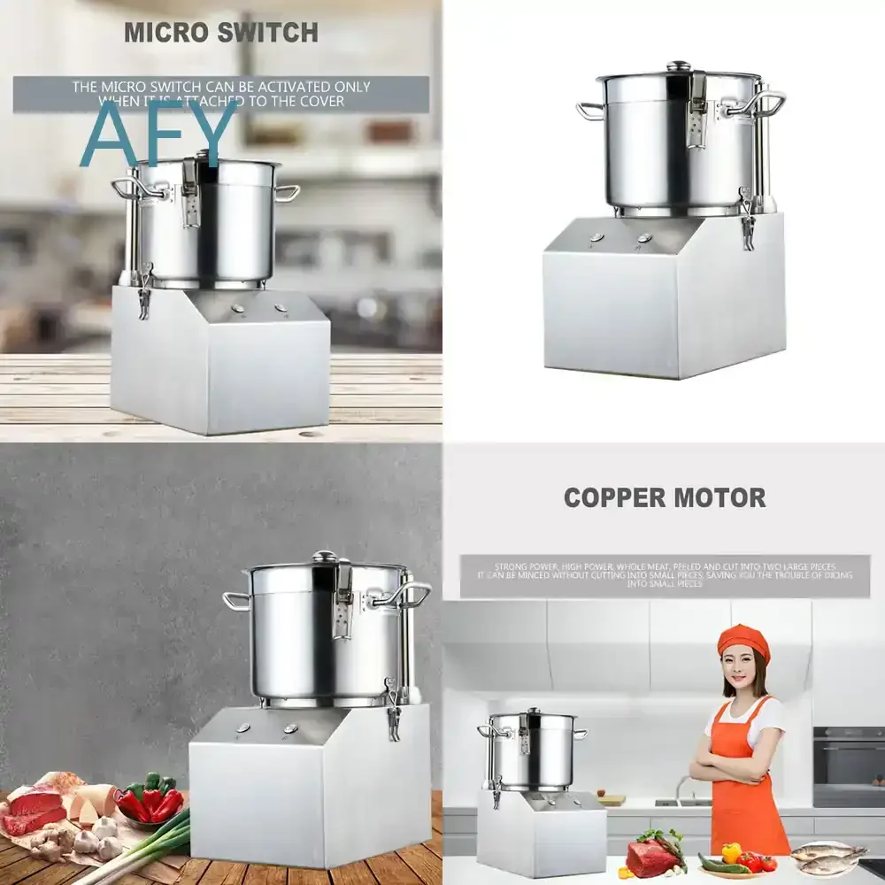 Commercial Meat Cutter Electric Chili Grinder Vegetable Chopper Sesame Paste Tofu Mixer Grinding Machine for Food Processing