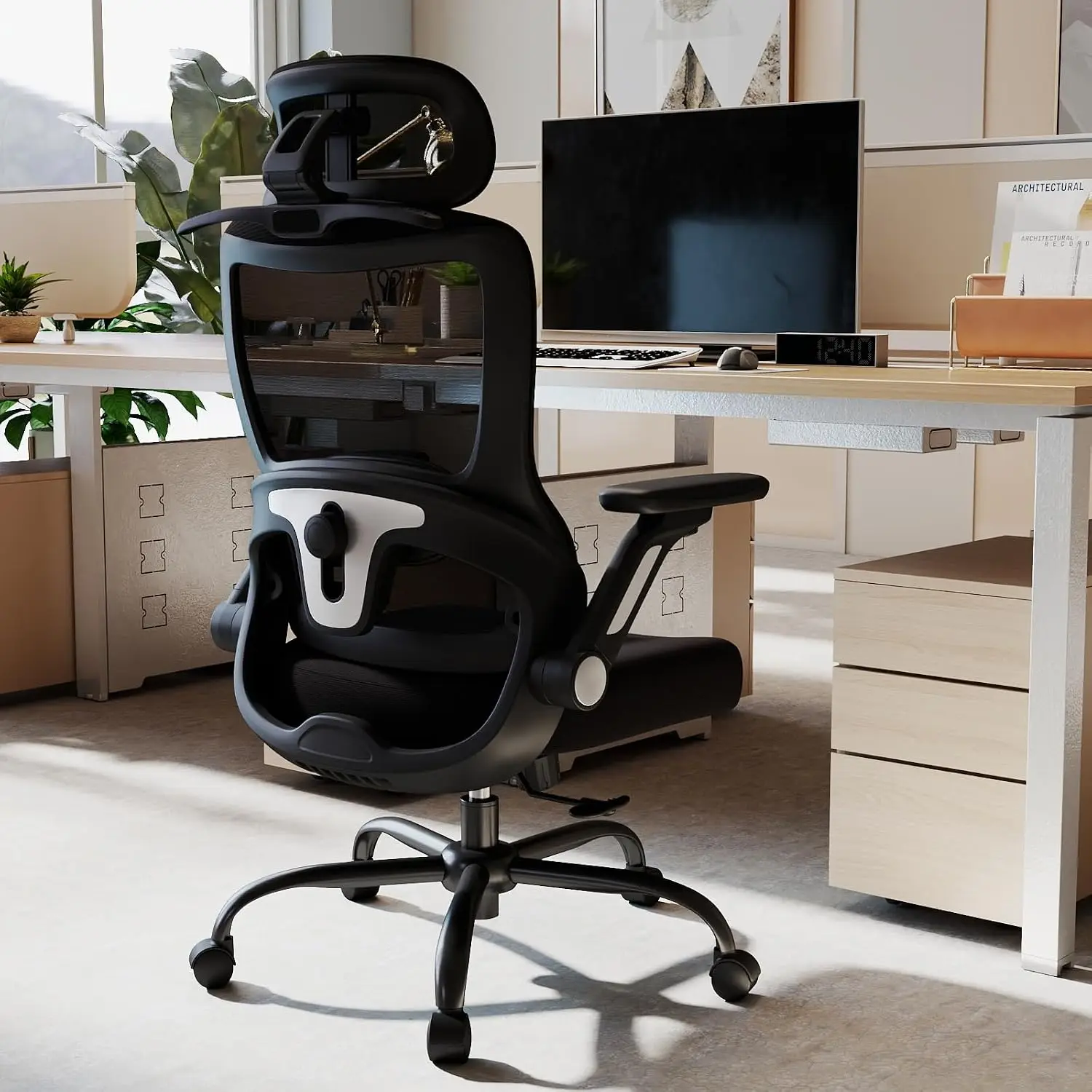 Ergonomic High Back Mesh Office Chair, Big & Tall Swivel Desk Chair, Customized