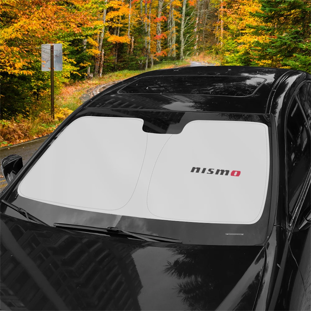 For Nissan Nismo Qashqai J10 GTR Juke X-trail Micra Leaf Sentra Patrol Note Tiida Rogue Maxima Car Window Folding Sunshade Cover