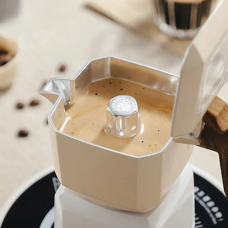 Coffee Pot Set Suitable for Home and Office, Rubik's Cube, Double Valve Moka Pot,Aluminum Coffee maker Moka Pot