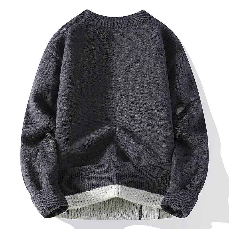 Pull Homme 2024 High Quality Fashion Printed Star Sweater Men Autumn Thick Warm Sweaters Korean Harajuku Winter Jumpers knitwear