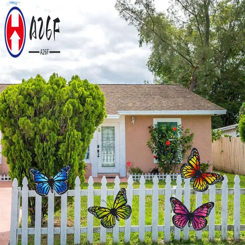 

A26F-металлический настенный декор в виде бабочки на открытом воздухе, 4 упаковки, подвесные металлические настенные художественные скульптуры в виде бабочек для внутреннего и наружного декора