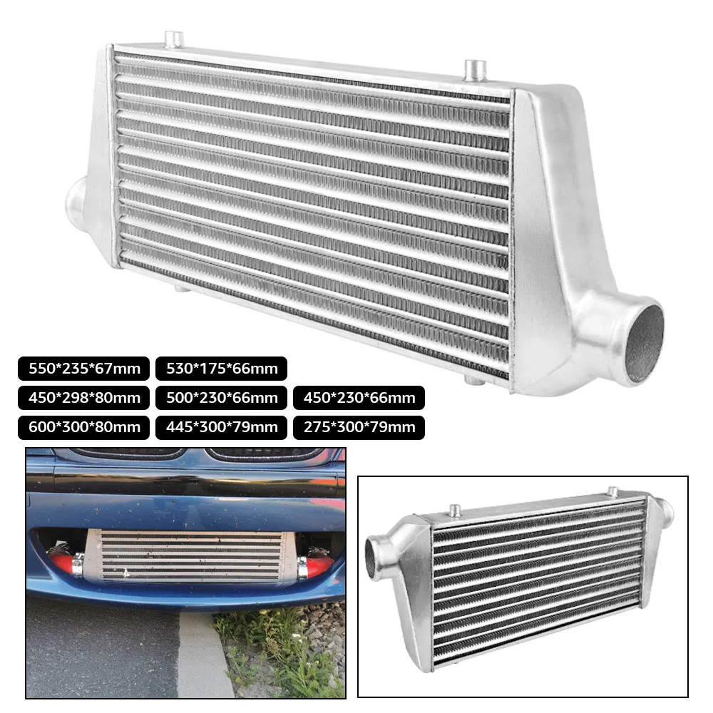 Universal Car Front Mount Turbo Intercooler Automotive Cooling Systems Turbo Intercooler OD 65/76mm Charge Air Cooler Auto Parts