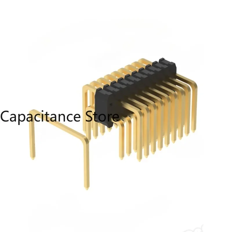 

10PCS 1.27 2.0 2.54-pitch double-row male 90-degree centipede foot black plastic needle holder connector