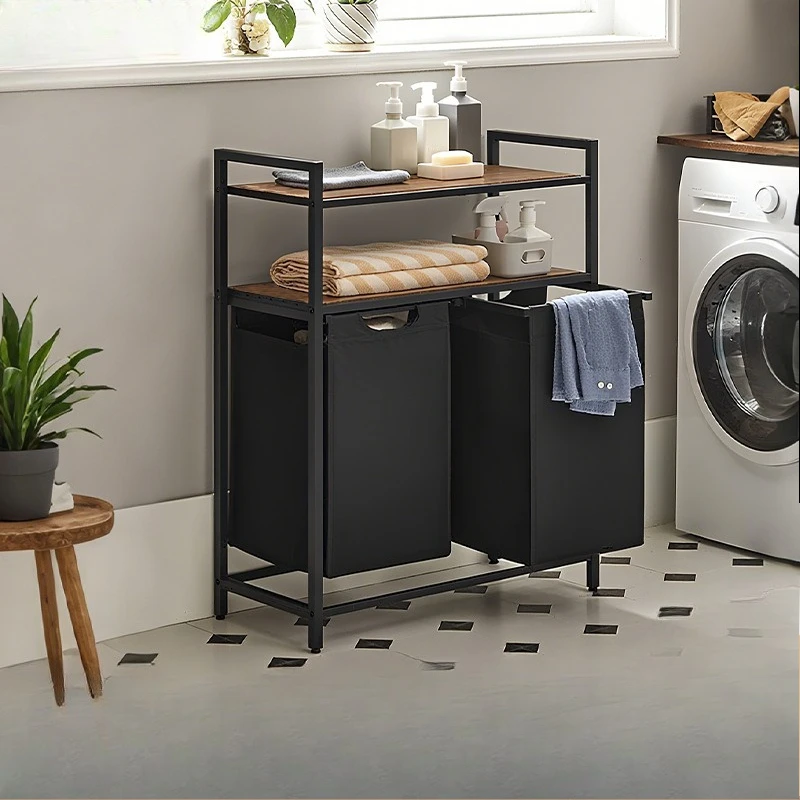 Household Portable Multifunctional Bathroom Storage Clothes Dirty Cart Simple Storage Dirty Clothes Storage Rack
