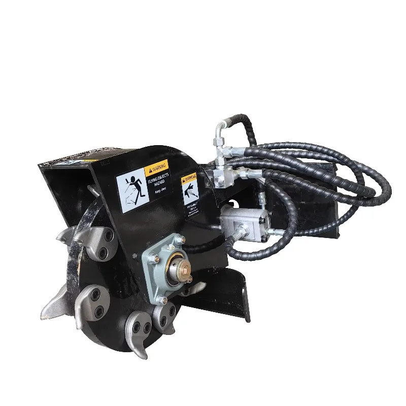 Stump Grinder for Small Skid Steer Loaders (No Mechanical Swing) Traveling Grinding Accessories Accessories