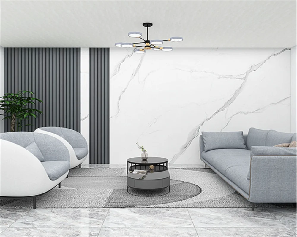 

beibehang Custom Wood Grille Marble Hair Salon Bedroom Living Room Interior Decoration Painting Wallpaper papier peint
