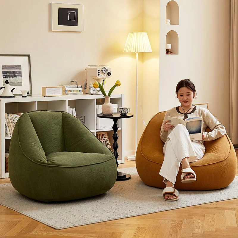 Single Bean Bag Sofa Living Room Sofas Frameless Lazy Sofa Chair with Filler Relax Soft Comfort Sofas Bedroom Relaxing Furniture view 2