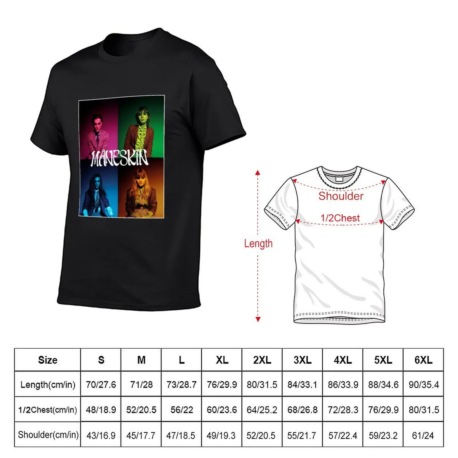 MANESKIN M?neskin 4 T-Shirt aesthetic clothes oversized t shirt t shirt men