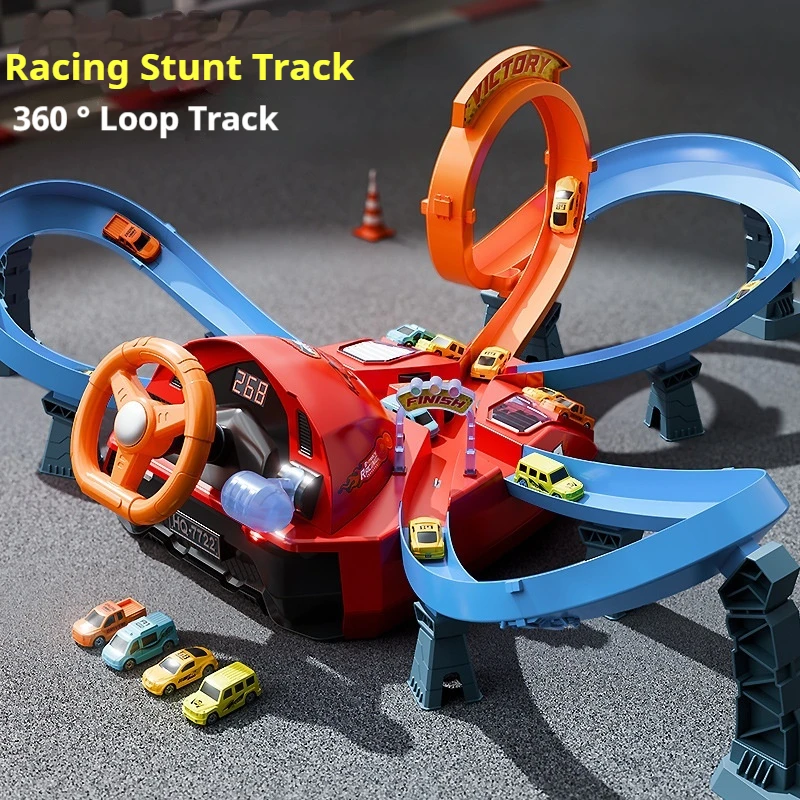 Stunt Speed Multi Orbit Wheels Model Toy DIY Assembled Rail Kits Rail Kits Assembled Model Boys Girls Children Christmas Present