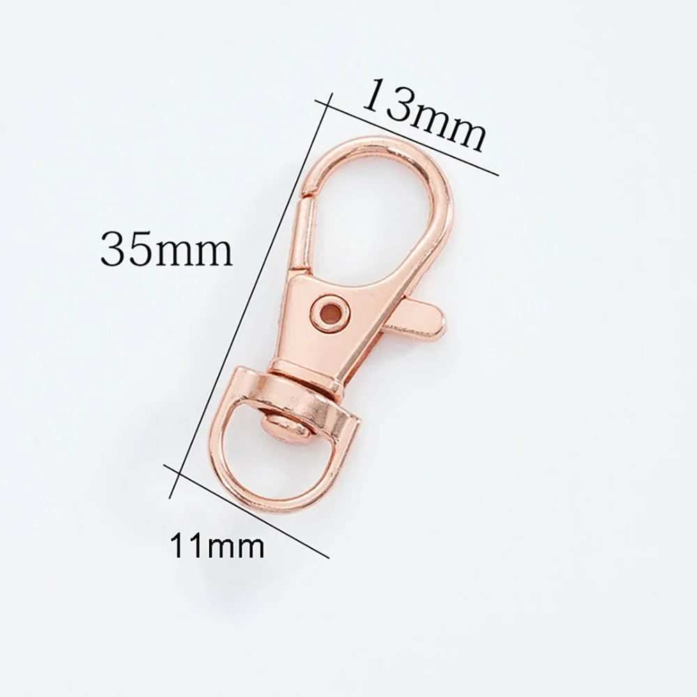 5pcs Swivel Lobster Clasp Hooks Split Key Ring Connector Carabiner for DIY Keychain Jewelry Making Findings Accessories