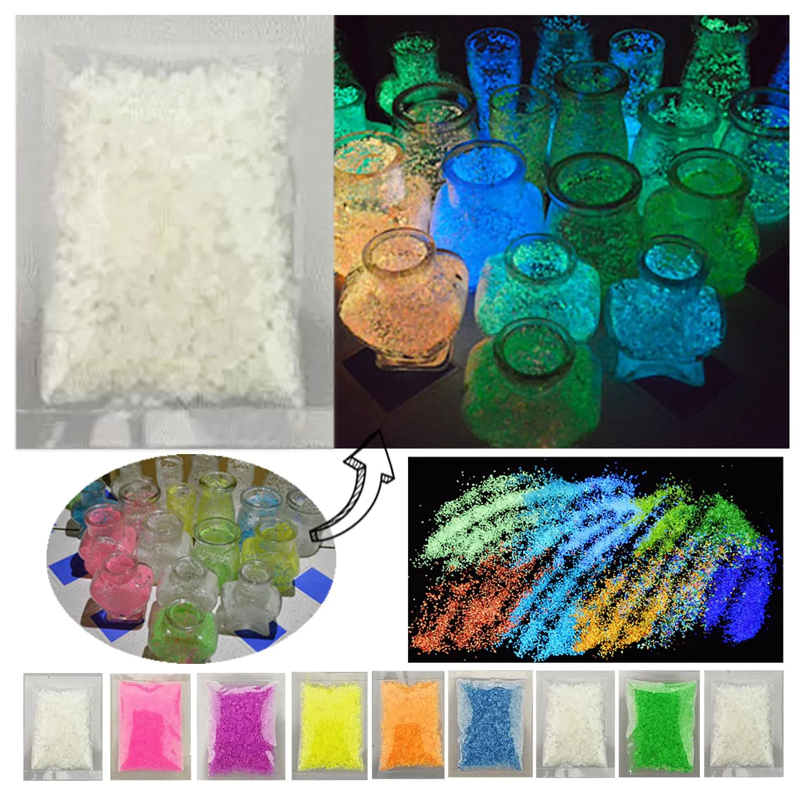 Luminous Sand Stones Glow In The Dark Sand For Aquarium Fish Tank Decoration Stone Ornaments Garden Park Road Pebbles Ornaments